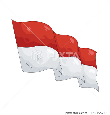 Illustration of Indonesian flag Illustration of Indonesian flag 139155718