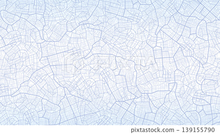 Blue city area, background map, streets. Skyline urban panorama. Cartography illustration. Widescreen proportion, digital flat design street map. Vector City top view. View from above the map 139155790