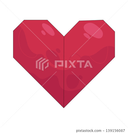 Illustration of paper heart 139156087