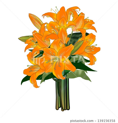 一束沾滿花粉的百合花 一束沾滿花粉的百合花 139156358