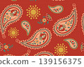 Sand  Vector Paisley seamless pattern. 139156375