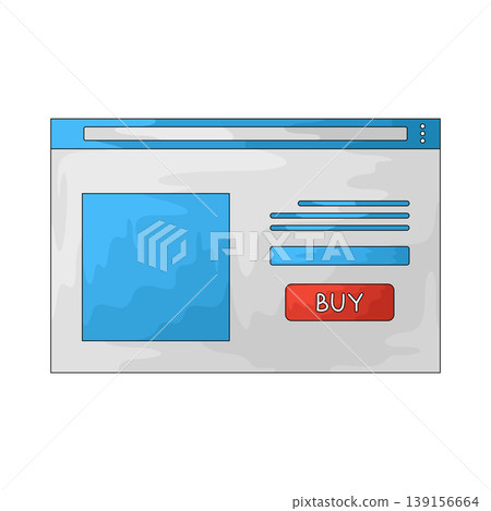 Illustration of Buy online website Illustration of Buy online website 139156664