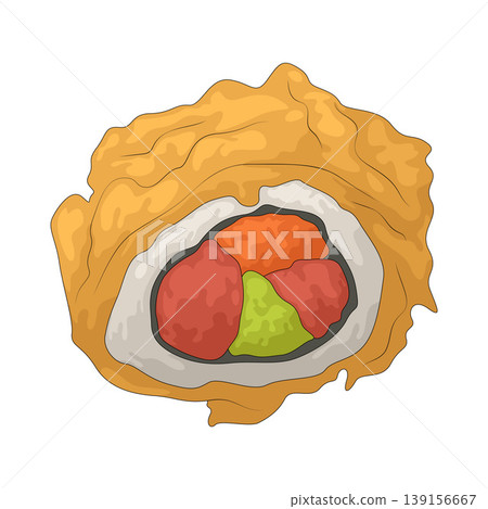 Illustration of tempura roll Illustration of tempura roll 139156667