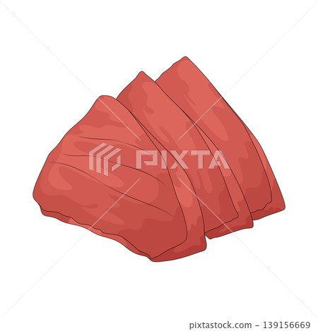 Illustration of tuna sashimi Illustration of tuna sashimi 139156669