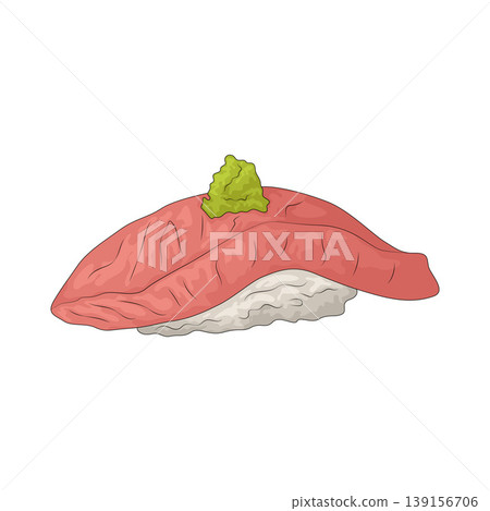 Illustration of toro nigiri Illustration of toro nigiri 139156706