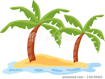 tropical beach island with palm trees.summer vacation concept tropical beach island with palm trees.summer vacation concept 139156903