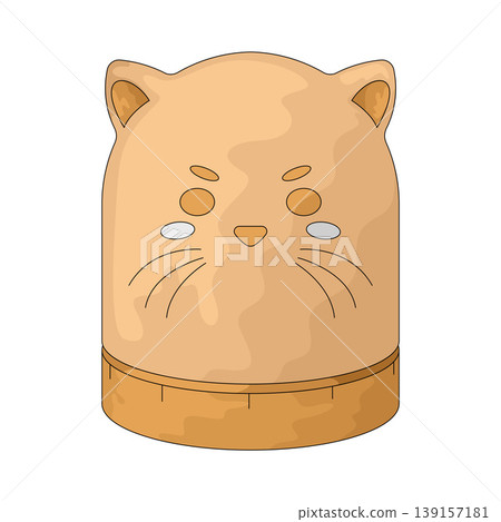 Illustration of cat shaped kitchen timer 139157181