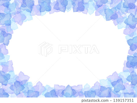 Hydrangea frame watercolor-style illustration Hydrangea frame watercolor-style illustration 139157351