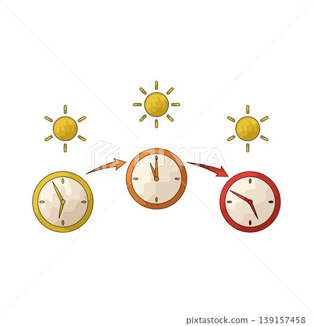Illustration of Time Order Illustration of Time Order 139157458