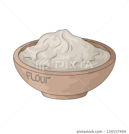 Illustration of flour Illustration of flour 139157494