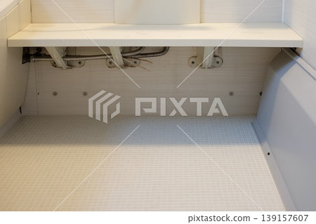Cleaning the bathroom counter Cleaning the bathroom counter 139157607