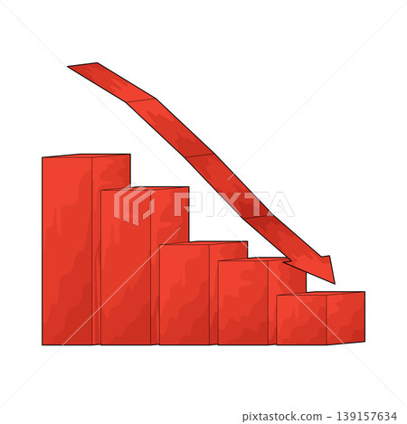 Illustration of Chart Down Illustration of Chart Down 139157634
