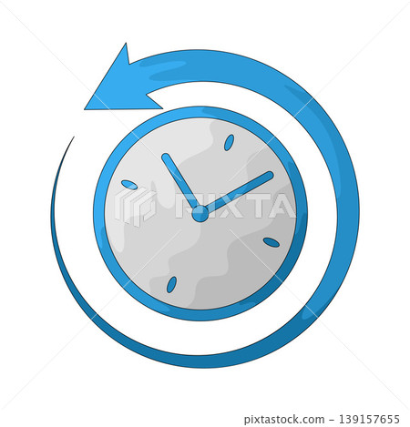 Illustration of Time Backward Illustration of Time Backward 139157655