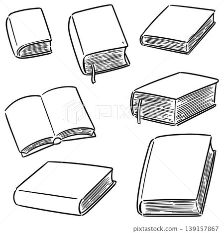 vector set of book vector set of book 139157867