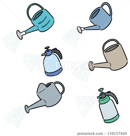 vector set of watering can vector set of watering can 139157884