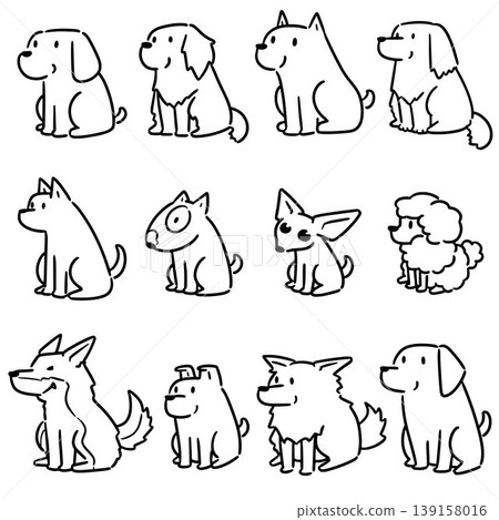 vector set of dog vector set of dog 139158016