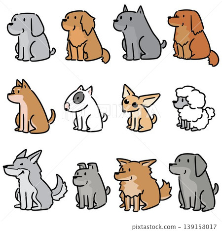vector set of dog vector set of dog 139158017