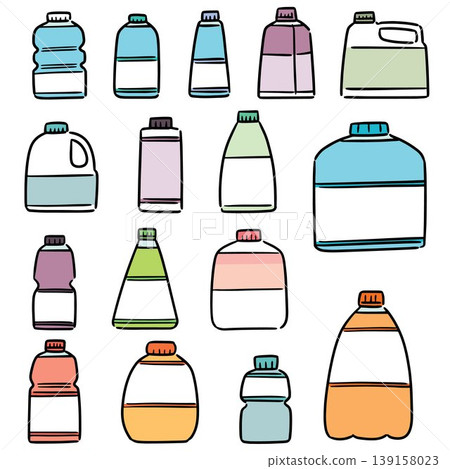 vector set of plastic bottle vector set of plastic bottle 139158023