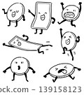 vector set of money cartoon 139158123