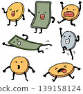 vector set of money cartoon 139158124