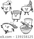 vector set of noodle cartoon 139158125