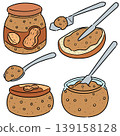 vector set of peanut butter 139158128