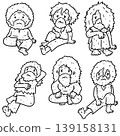 vector set of beggar 139158131