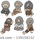 vector set of beggar 139158132