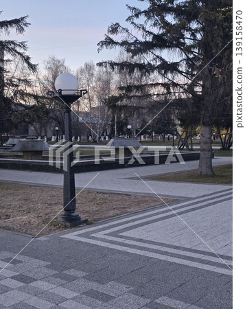 Street Lantern in Urban Park Evening Street Lantern in Urban Park Evening 139158470