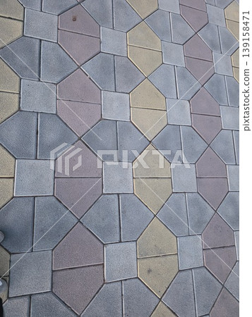 Geometric Patterned Pavement Tiles Geometric Patterned Pavement Tiles 139158471