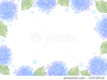 Hydrangea frame watercolor-style illustration Hydrangea frame watercolor-style illustration 139158510