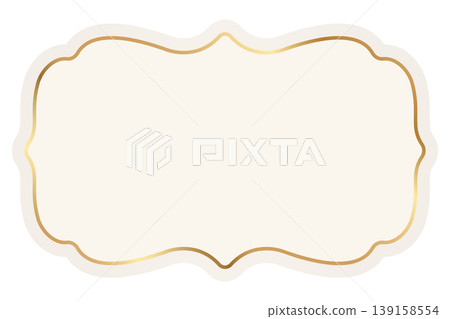 Vintage border with elegant ornamental details. Classic decorative luxury design perfect for certificates, invitations, premium badges, branding. Vector illustration 139158554
