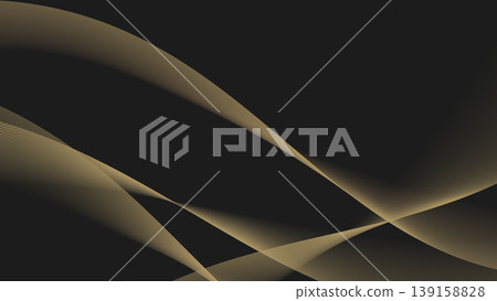 Retro gold lines and black background 139158828