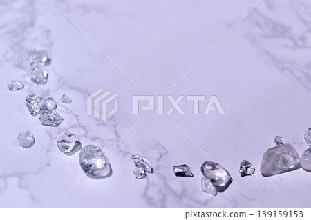 Crystals scattered on marble Crystals scattered on marble 139159153