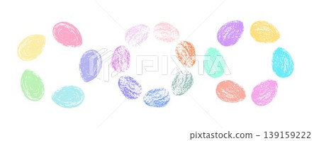 Minimalist abstract Easter egg arrangement in vibrant pastel tones with a modern style Minimalist abstract Easter egg arrangement in vibrant pastel tones with a modern style 139159222