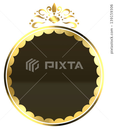 A chic black and gold emblem A chic black and gold emblem 139159306