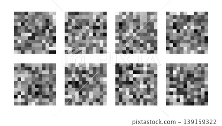 Set of abstract pixel censored signs. Censorship rectangle. Appropriate for digital design projects Set of abstract pixel censored signs. Censorship rectangle. Appropriate for digital design projects 139159322