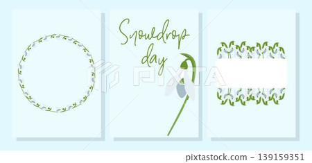 Snowdrops template set. Delicate white flowers with a minimalist, nature-inspired aesthetic. Ideal for organic products, packaging, invitations, and seasonal promotions Snowdrops template set. Delicate white flowers with a minimalist, nature-inspired aesthetic. Ideal for organic products, packaging, invitations, and seasonal promotions 139159351