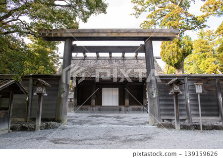 伊勢神宮外宮，黃昏時分的主殿，三重縣 139159626