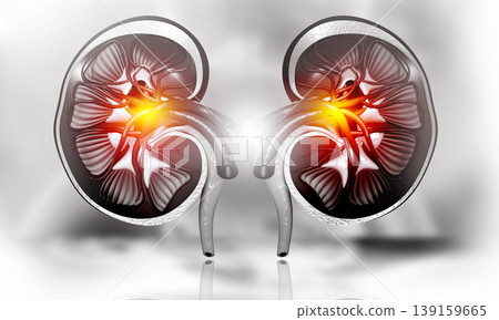 Human kidney cross section 139159665