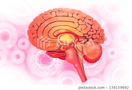 Human brain anatomy cross section Human brain anatomy cross section 139159692