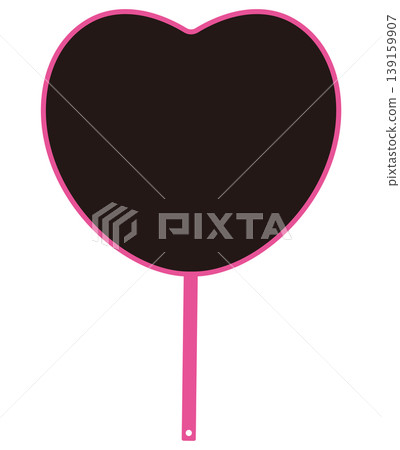 Illustration material of a heart-shaped fan 139159907