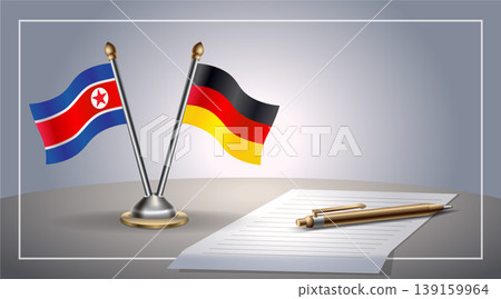 Small national flag of North Korea and Germany flag Relation, Template Vector Illustration Small national flag of North Korea and Germany flag Relation, Template Vector Illustration 139159964