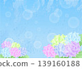Hydrangea watercolor background 139160188
