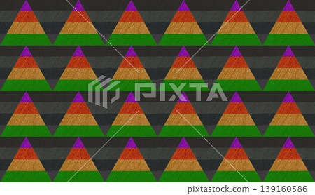 Colorful bordered equilateral triangle seamless pattern 1-5 139160586
