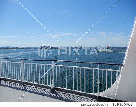 Ferries passing each other at Hachinohe Port Ferries passing each other at Hachinohe Port 139160708