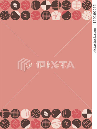 Bonbon chocolate frame material 139160955