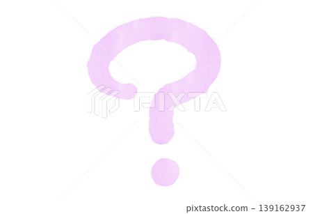 粉紅色水彩問號，手繪粉彩背景裝飾，透明材質，問號 139162937