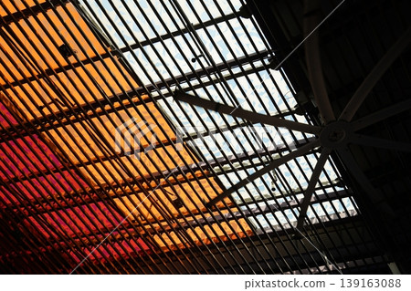Abstract ceiling fan design architecture art 139163088