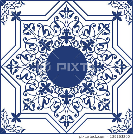 Square ceramic tile beautiful Delft blue white floral ornament seamless pattern. Vintage traditional Majolica, Spanish Talavera, Barcelona pottery. Tile, porcelain, ceramic, architecture, pottery Square ceramic tile beautiful Delft blue white floral ornament seamless pattern. Vintage traditional Majolica, Spanish Talavera, Barcelona pottery. Tile, porcelain, ceramic, architecture, pottery 139163200